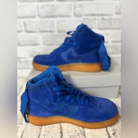 Nike Air Force 1 High 07 LV8 Men's Size 7.5 Blue Basketball Shoes 806403-400 - Picture 11 of 12